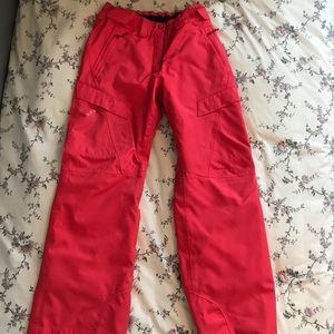 coral snow pants
